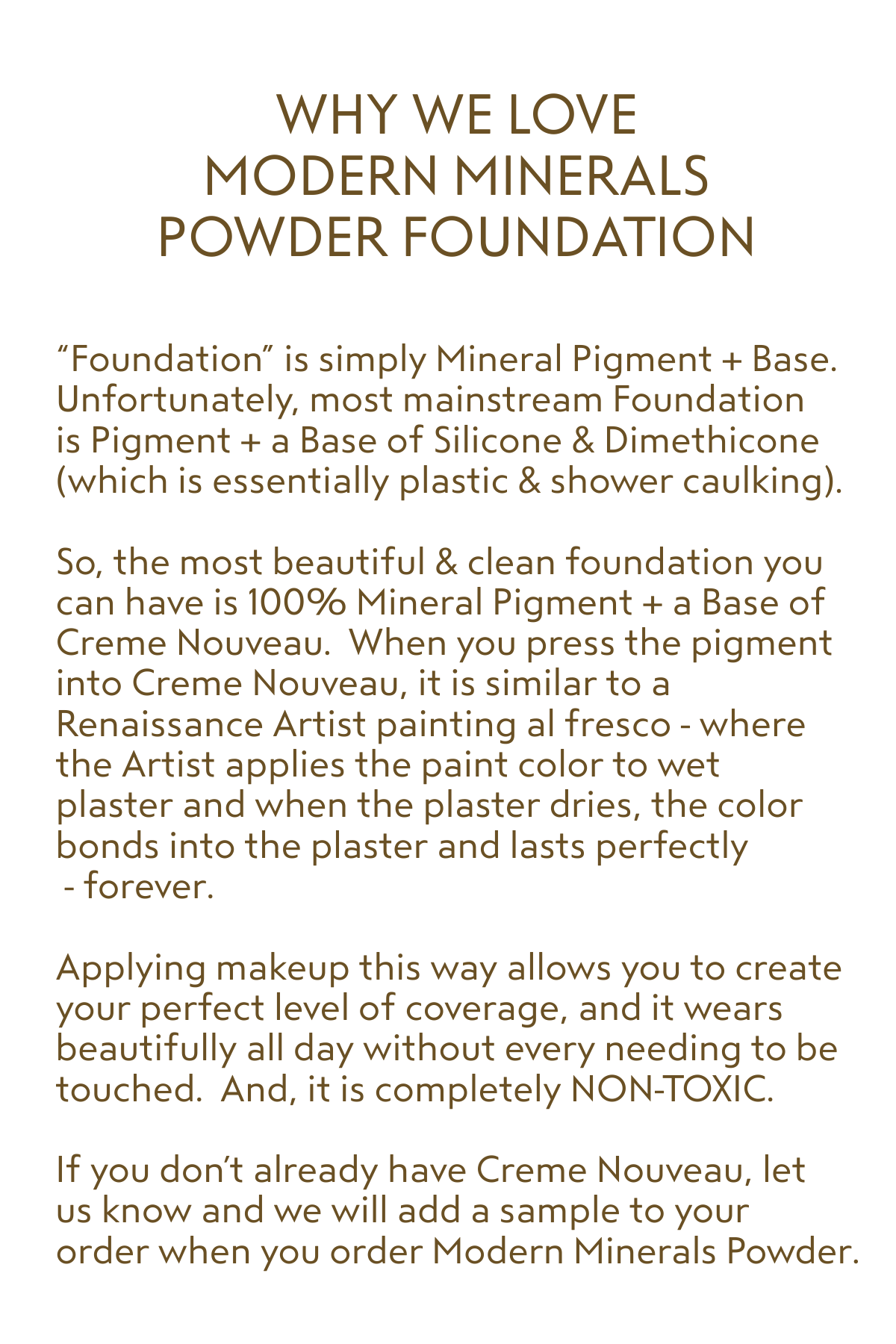 how to choose & apply modern minerals foundation- free e-booklet