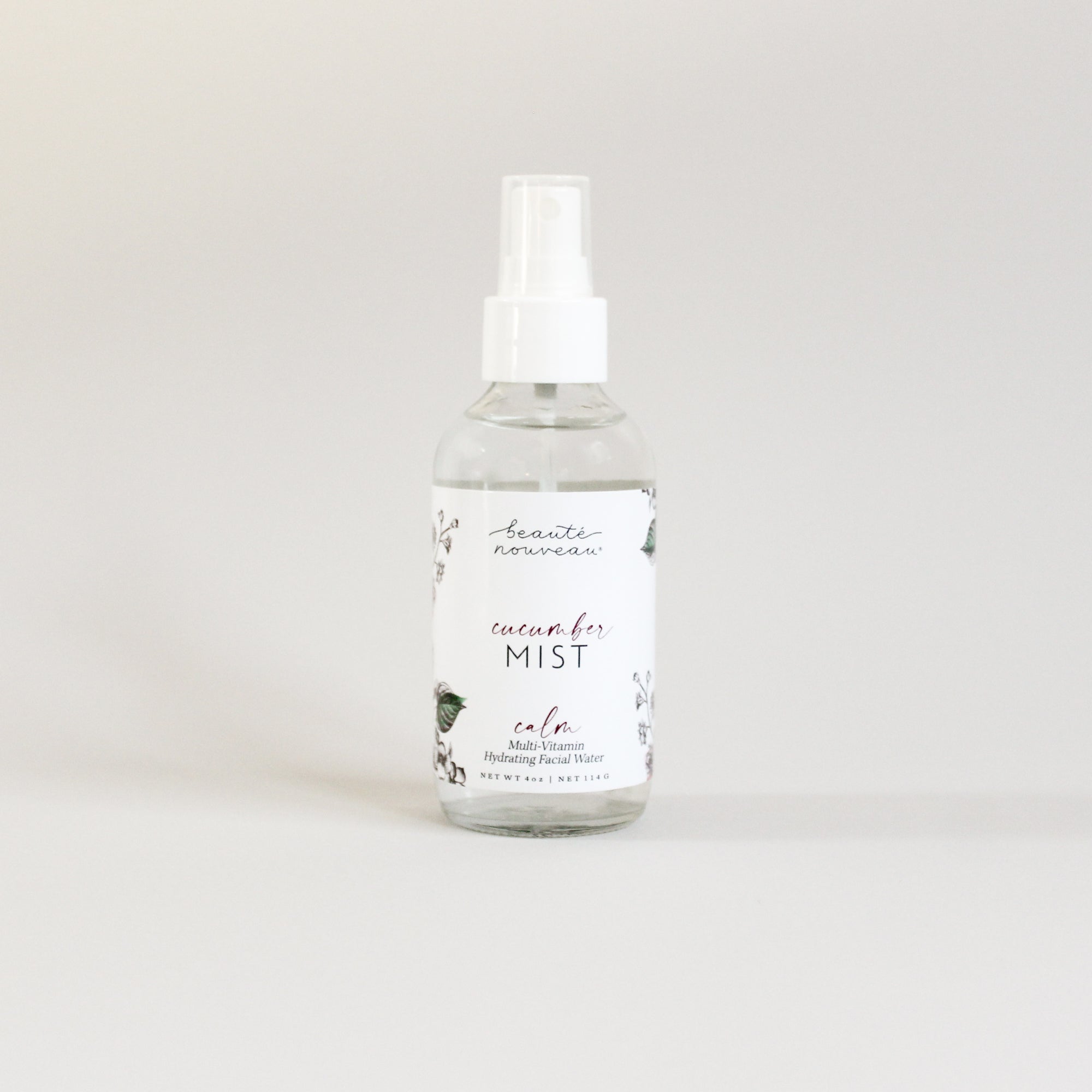 All-natural cucumber facial mist.