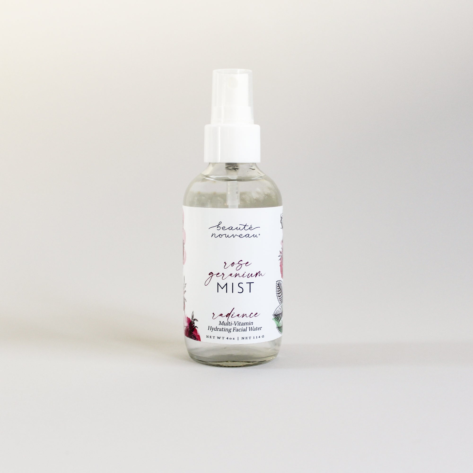 All-natural rose geranium facial mist.