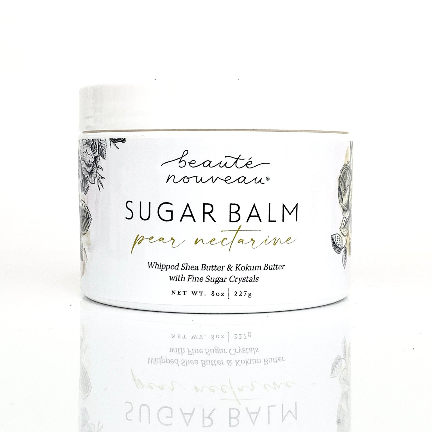 Beaute Nouveau Pear Nectarine Sugar Balm Exfoliating Shower Butter 8 oz