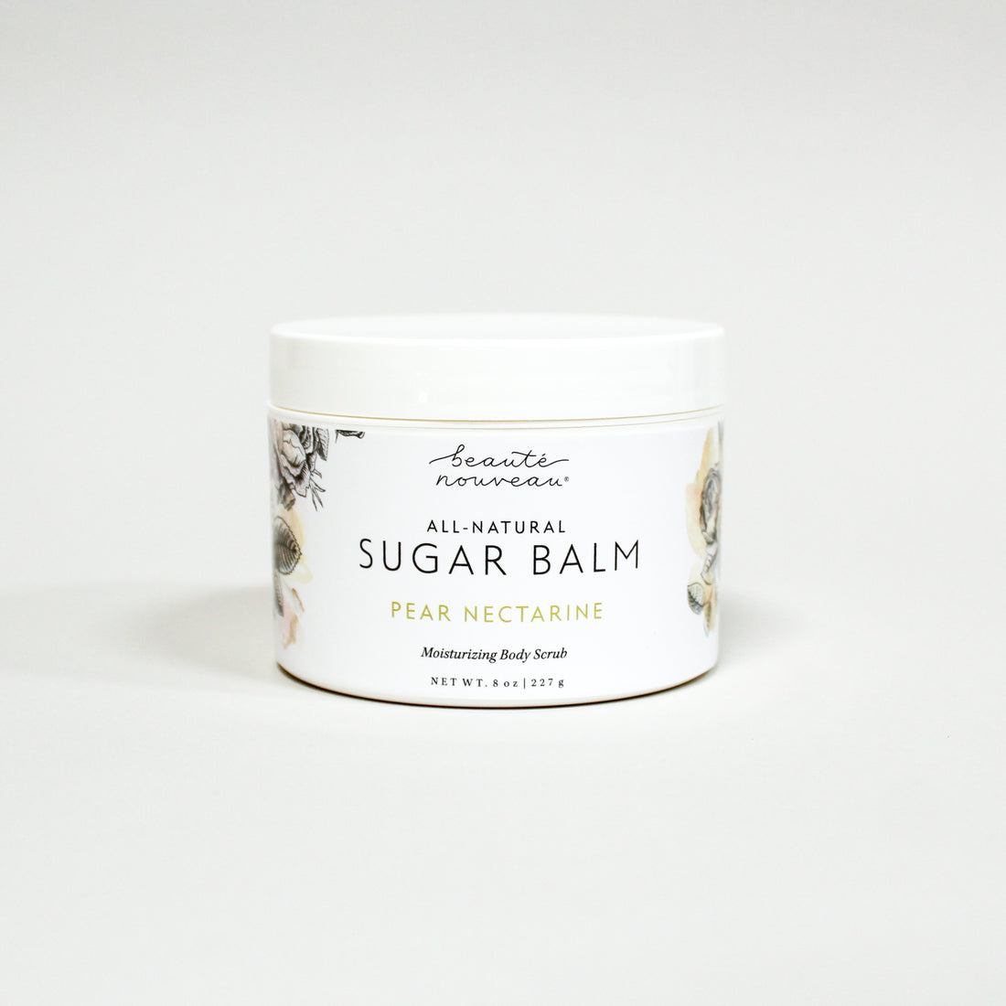 Beaute Nouveau Pear Nectarine Sugar Balm Exfoliating Shower Butter 8 oz