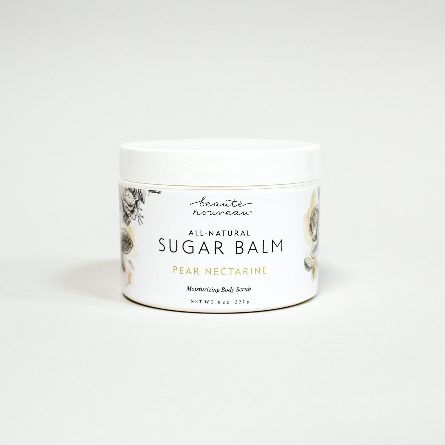 Beaute Nouveau Pear Nectarine Sugar Balm Exfoliating Shower Butter 8 oz