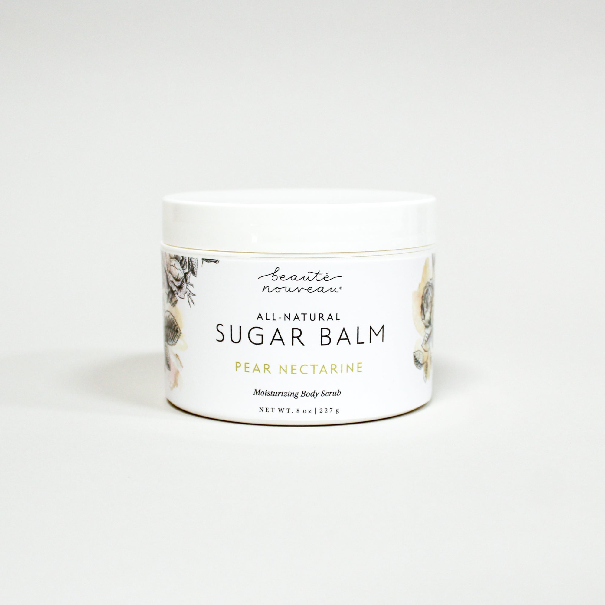 Beaute Nouveau Pear Nectarine Sugar Balm Exfoliating Shower Butter 8 oz