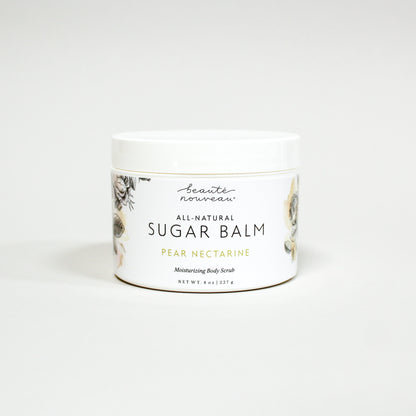 Beaute Nouveau Pear Nectarine Sugar Balm Exfoliating Shower Butter 8 oz