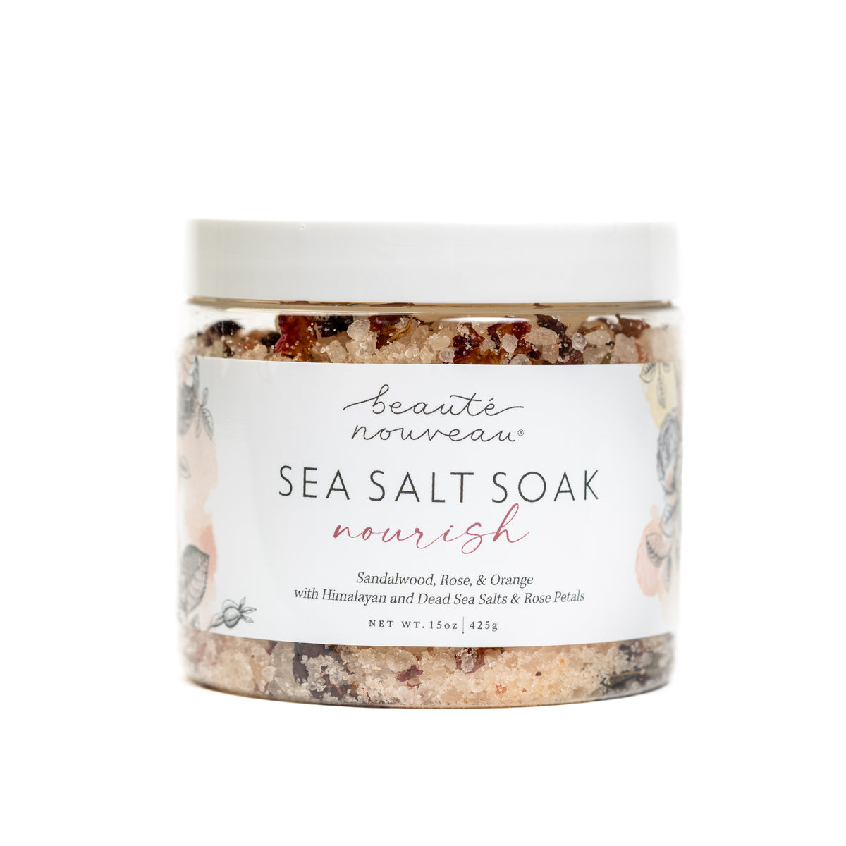 nourish sea salt soak 15 oz